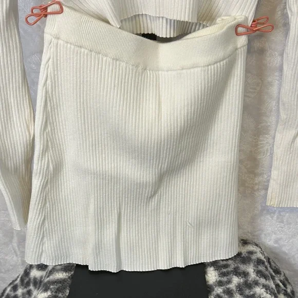 Miller & Rhoads Cream Ribbed Knit Dress - Picture 4 of 5